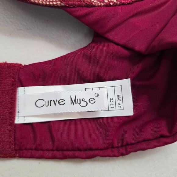 Curve Muse & Secret Treasures Bras Women's 42D Burgundy / Lavender Underwire 2pk - Picture 7 of 14